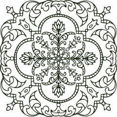 Beautiful flower art and mandala vector design