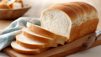  sliced white bread, p: a loaf of freshly sliced white bread,
