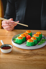 Fresh and delicious sushi with interesting toppings