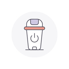TRASH vector icon stock illustration