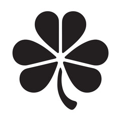 Three Leaf Clover Silhouette Vector Image for Saint Patrick's Day