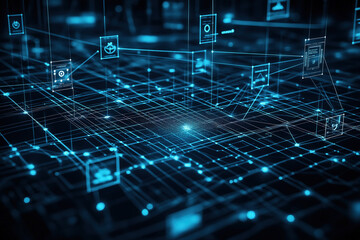 Obraz premium A connecting social background featuring elements of communication and networking.