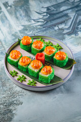 Fresh and delicious sushi with interesting toppings