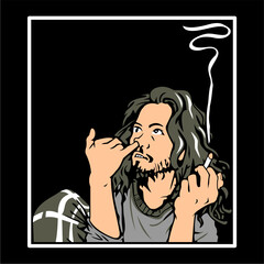 a person who is smoking