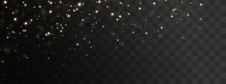 festive golden dust and sparkle background featuring glowing stars, magic particles, and shiny confetti. Perfect for Christmas, celebration designs, or any sparkling holiday theme