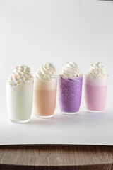 Interesting cool drinks in glasses