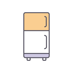 SMART FRIDGE vector icon stock illustration