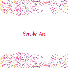 simple abstract line illustration design