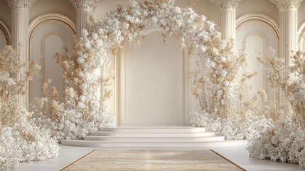 Elegant Floral Arch Wedding Venue