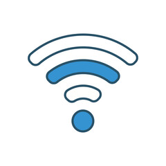 WIFI SIGNAL vector icon stock illustration