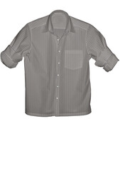 Isolated plaid cotton shirt is a casual men's apparel