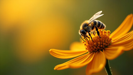 Elegant Close-Up Imagery of Pollination Season: Vivid Floral Details & Dynamic Insect Interactions for Premium Stock Photography with Refined Compositions & Space