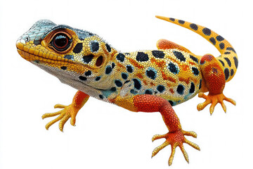 Naklejka premium detailed illustration of the Tupinambis teguixin lizard, showcasing its vibrant colors.