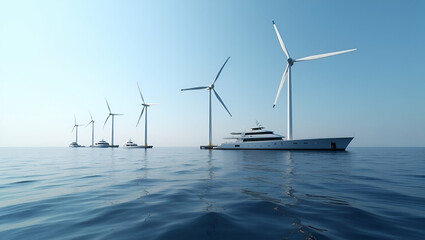 State-of-the-Art Marine Facility: Showcasing Offshore Wind Farms with Cutting-Edge Turbine Design & Integrated Digital Analytics for Efficient Renewable Energy Conversion