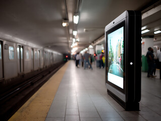  subway digital ad screen,