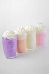 Interesting cool drinks in glasses