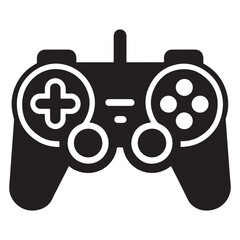 Classic Video Game Controller Vector Silhouette Illustration for Gamers