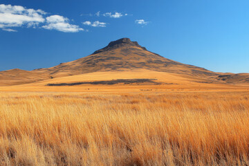 Fototapeta premium The battlefield of Isandlwana, historical and somber, dramatic landscape
