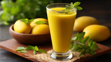 Fototapeta premium tangy aam panna, p: a glass of tangy and sweet aam panna,
