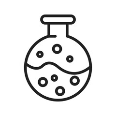 Round Bottom Flask icon vector image. Suitable for mobile apps, web apps and print media.