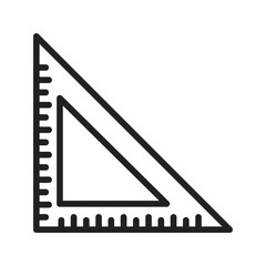 Triangle Ruler icon vector image. Suitable for mobile apps, web apps and print media.