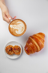 Fresh and delicious pastries with filling