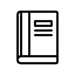 Closed Book Representing Reading or Documentation Icon Design