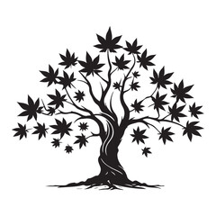 Marijuana Plant Vector Illustration Cannabis Hemp Leaves Silhouette Download