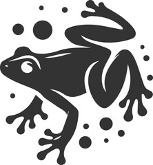 Frog silhouette vector
