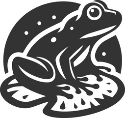 Frog silhouette vector