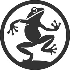 Frog silhouette vector