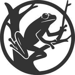 Frog silhouette vector