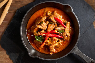 Thai food Pork red curry