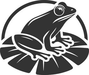 Frog silhouette vector