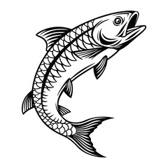 shining herring marine fish heavily details.