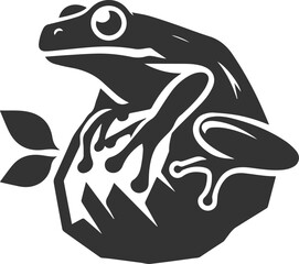 Frog silhouette vector