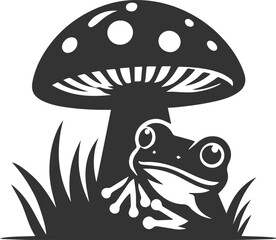 Frog silhouette vector
