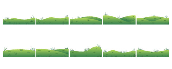 Green Grass Landscape Illustration Set © Creative Visionery