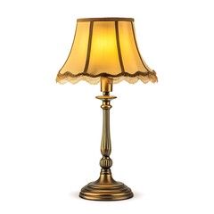 Vintage Table Lamp Radiating Warmth: A beautifully crafted vintage table lamp with a soft, glowing lampshade casting a warm and inviting ambiance.