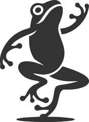 Frog silhouette vector