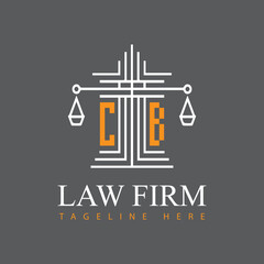 modern law firm justice logo design vector graphic template.	