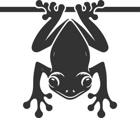 Frog silhouette vector
