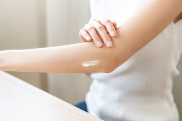 close up of a woman receiving a massage