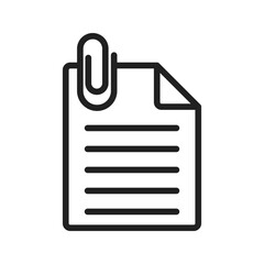 Attach Document icon vector image. Suitable for mobile apps, web apps and print media.