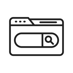 Search Bar icon vector image. Suitable for mobile apps, web apps and print media.