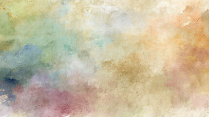 Subtle colorful watercolor wash with faint texture creates serene atmosphere