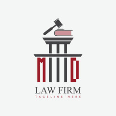 modern law firm justice logo design vector graphic template.	
