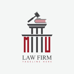 modern law firm justice logo design vector graphic template.	
