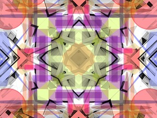 Colorful Kaleidoscope of Geometric Shapes