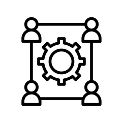 Team Support icon vector image. Suitable for mobile apps, web apps and print media.